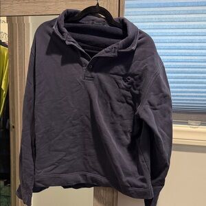 Faconnable Navy Blue Pullover Sweatshirt